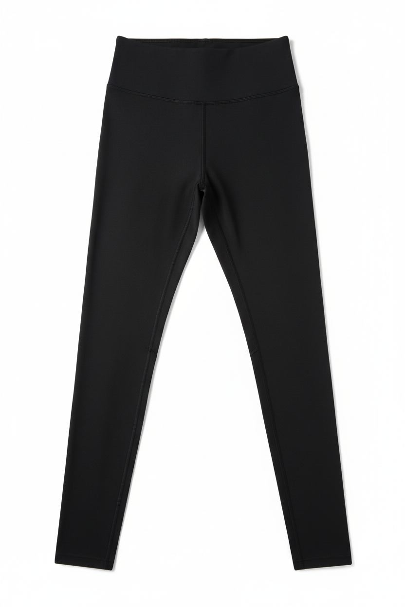Model showcasing bright blue high waist ladies yoga leggings, perfect for fitness and active lifestyle.