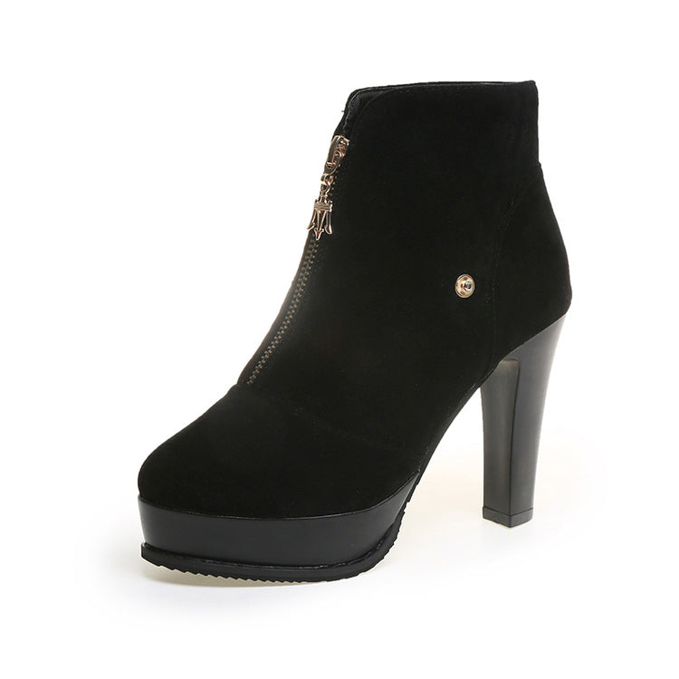 Korean Style Women's Stretch High Heel Knee Boots