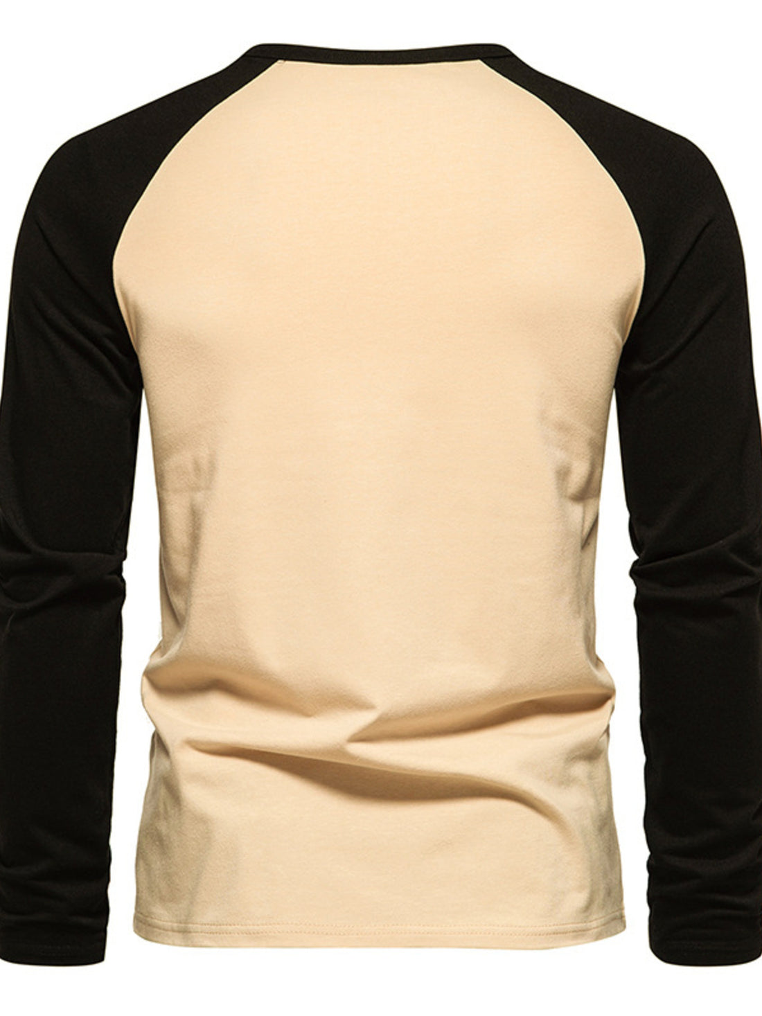 Men's Casual Henley Long Sleeve T-Shirt - cas7m
