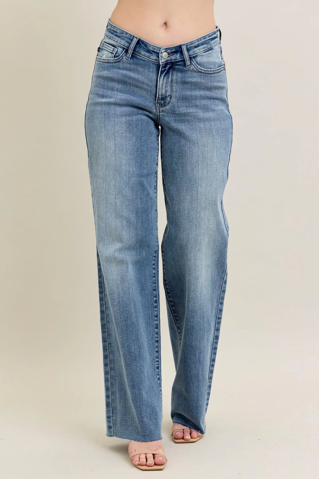 Judy Blue Full Size V - Front Baggy Jeans Plus Size - cas7m