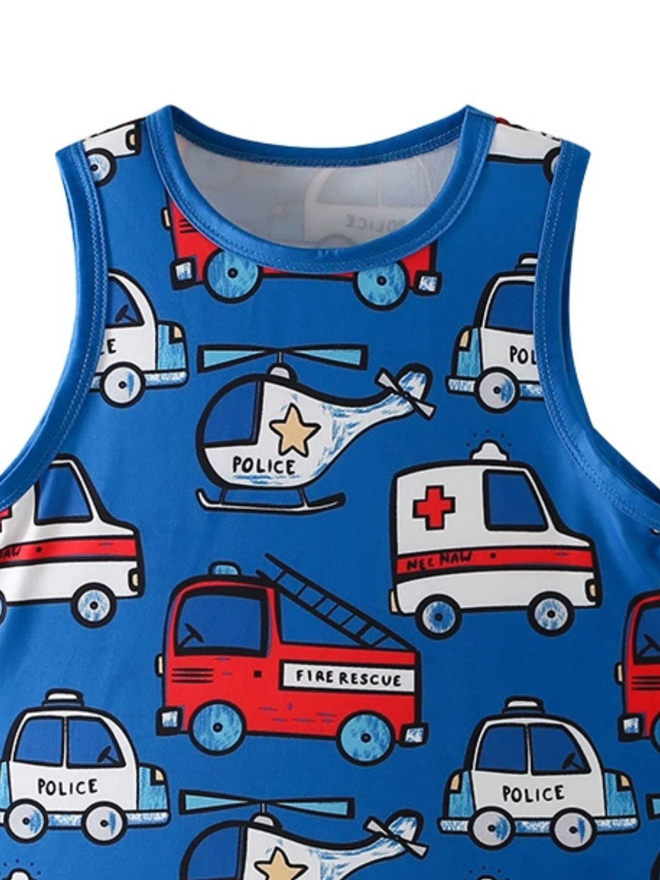 Children's Vehicle Print Tank - cas7m