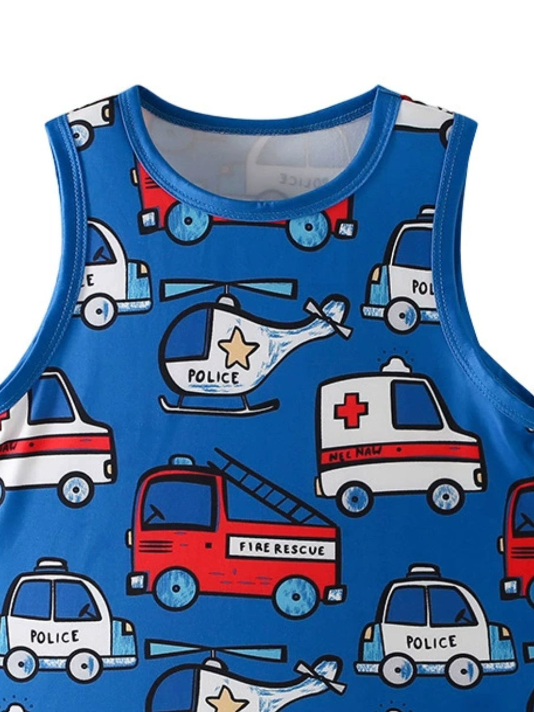 Children's Vehicle Print Tank - cas7m