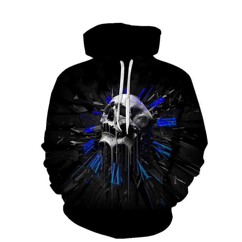 Youth 3D Printed Skull Hoodie - cas7m