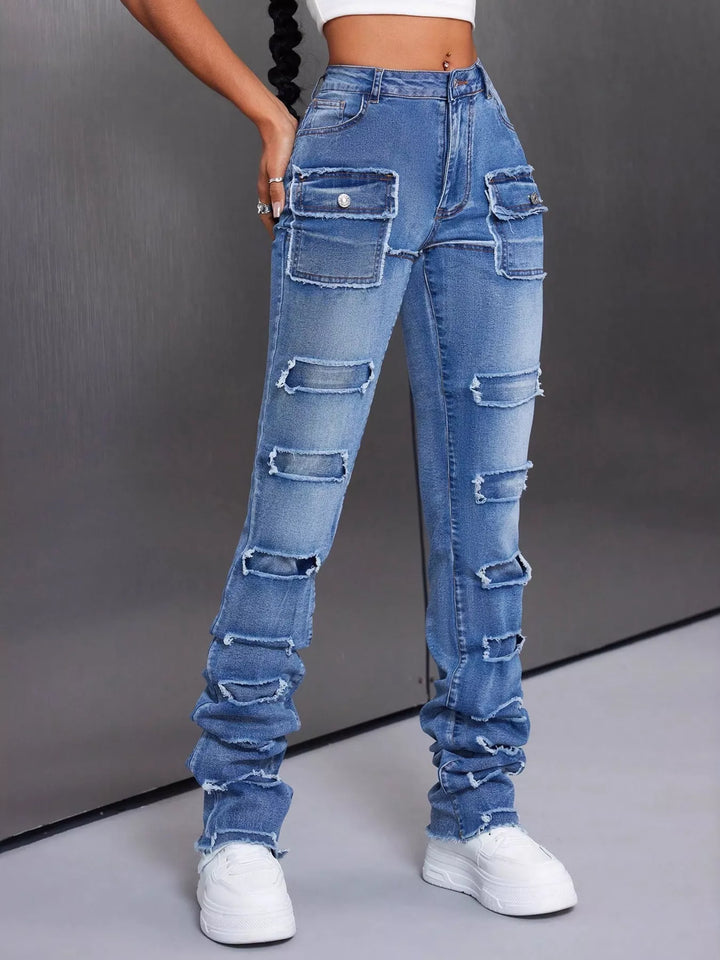 Men's Distressed Slim Fit Jeans - cas7m