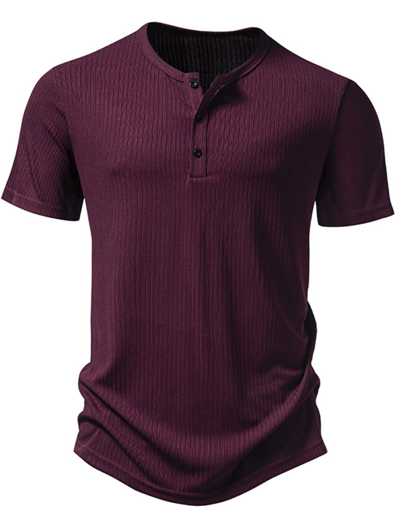 Men's Button Detail Short Sleeve T-Shirt - cas7m