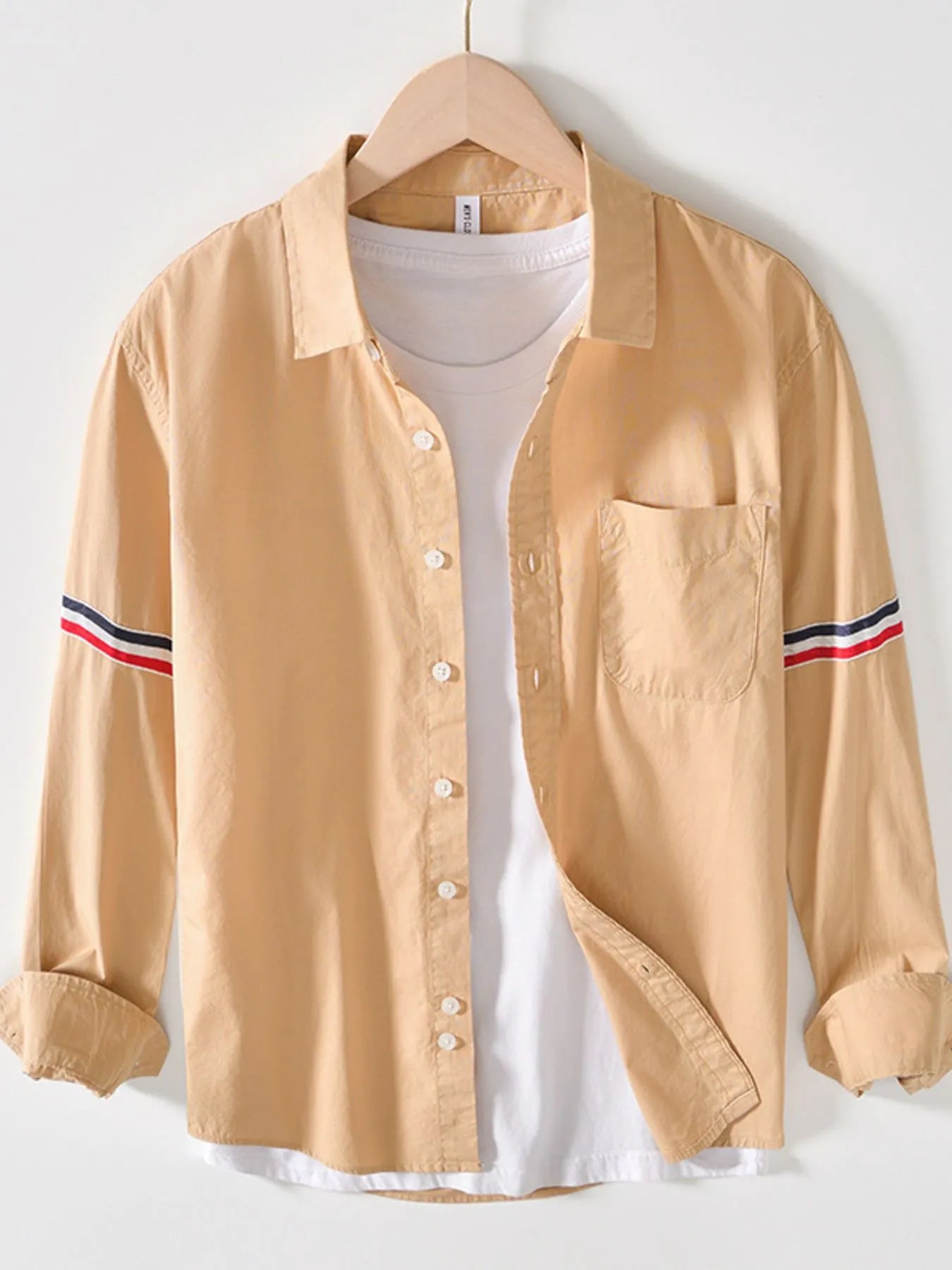 Men's Button Up Long Sleeve Shirt - cas7m