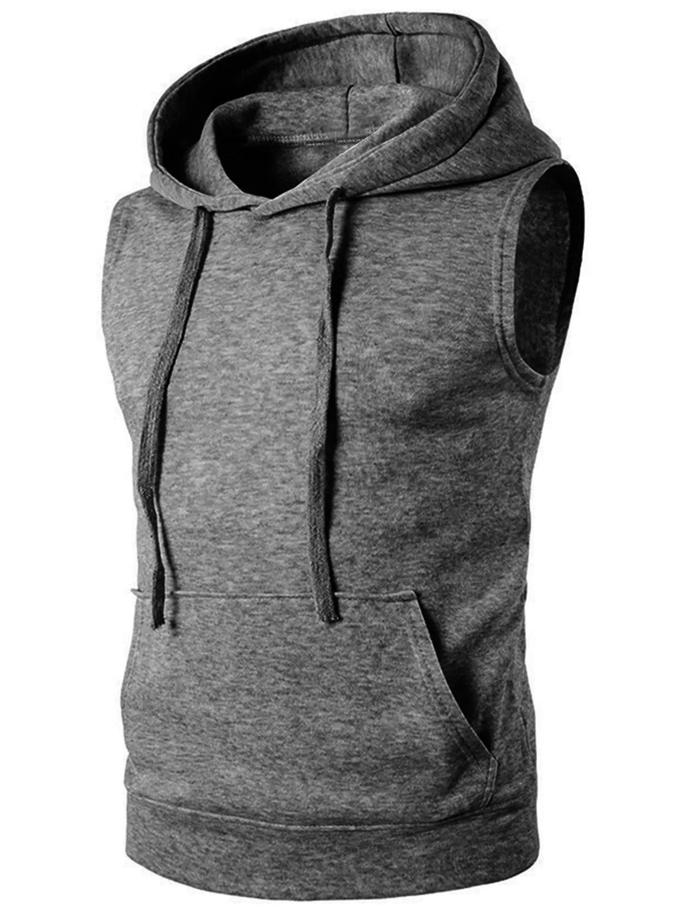 Men's Drawstring Hooded Tank - cas7m