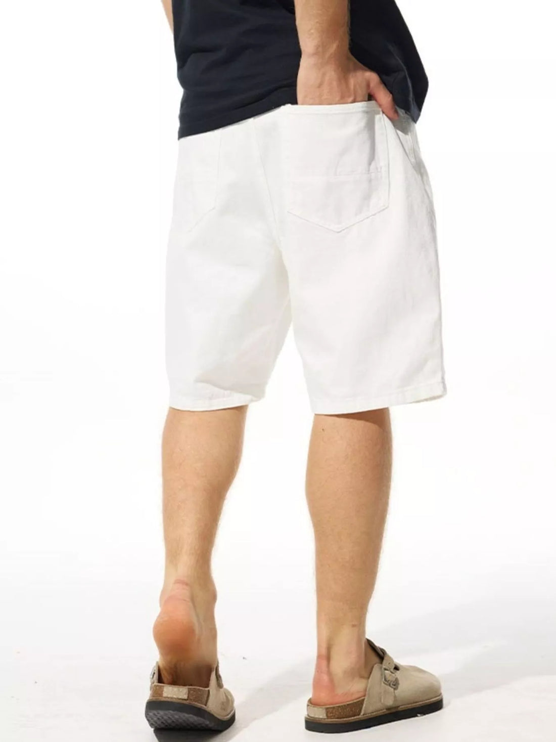 Men's Loose Fit Denim Shorts - cas7m