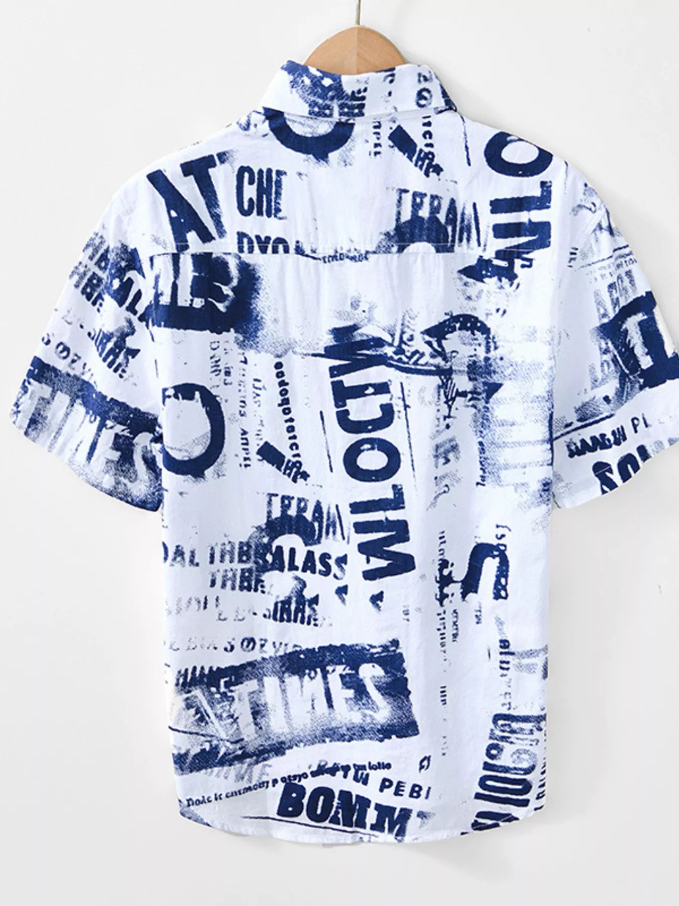 Men's Printed Short Sleeve Shirt - cas7m
