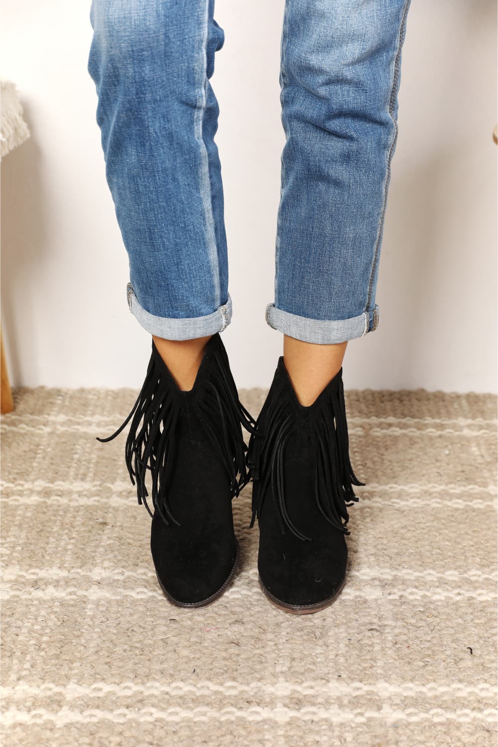 Legend Women's Fringe Cowboy Western Ankle Boots - cas7m