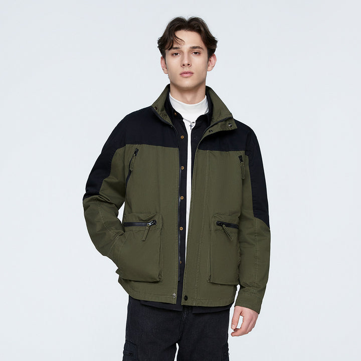 Simple Japanese Men's Jacket Overalls - cas7m