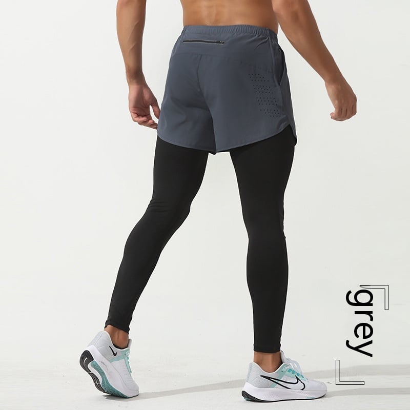 Men's Quick Dry Elastic Fitness Running Pants - cas7m