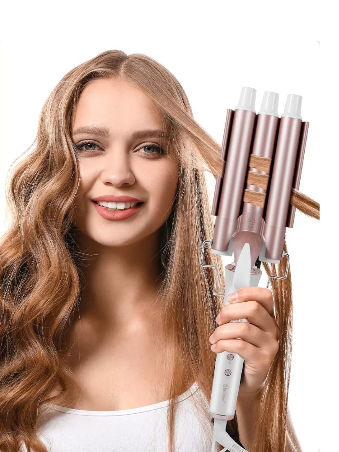 Effortless Glam Wave 3-Barrel Curling Iron - cas7m