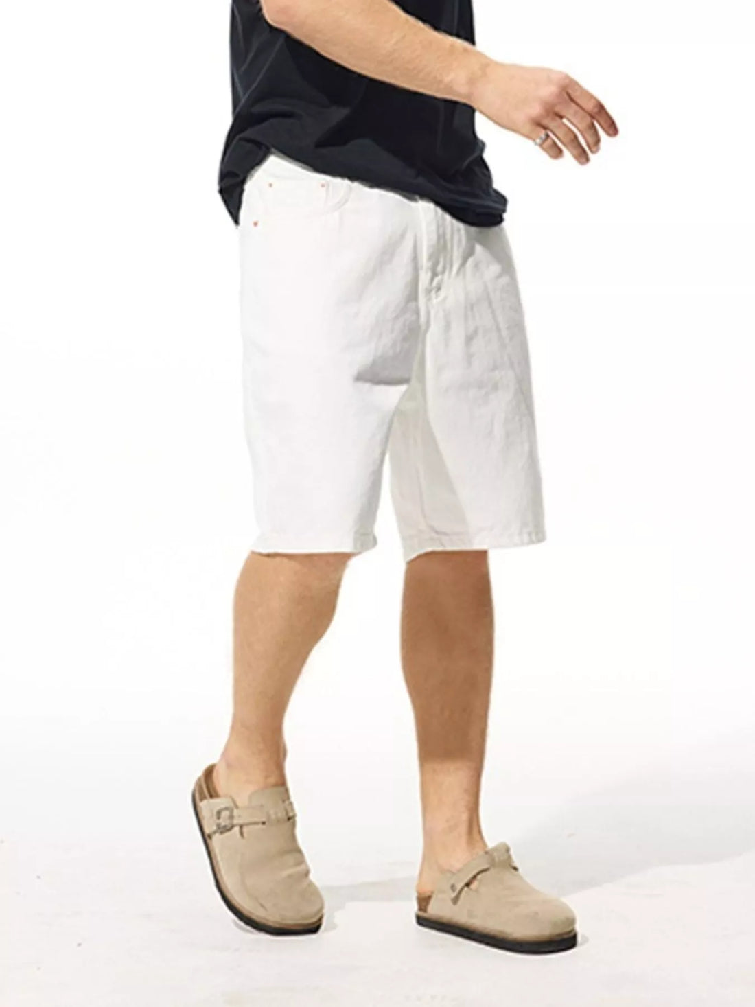 Men's Loose Fit Denim Shorts - cas7m
