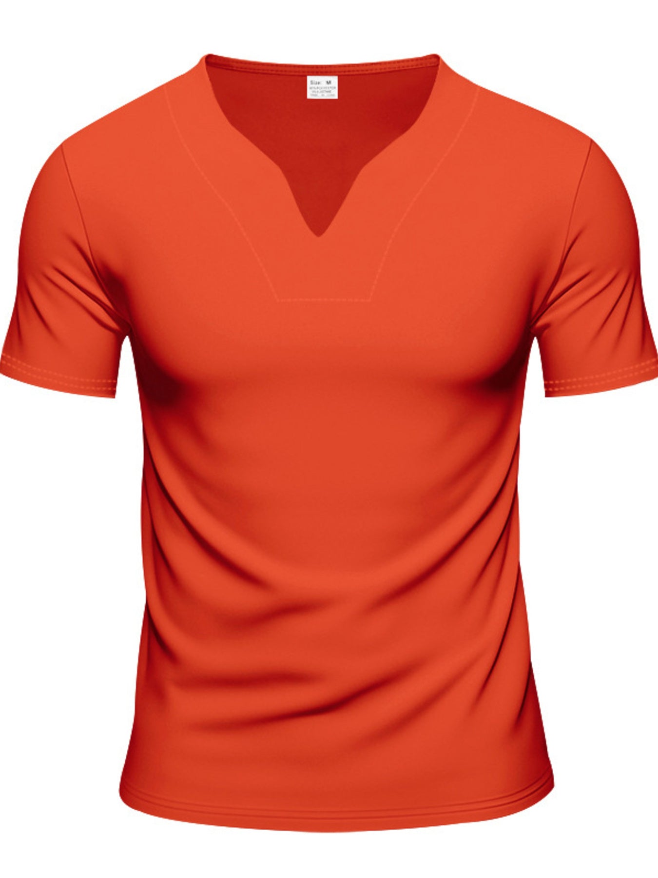 Men's Full Size V-Neck Short Sleeve T-Shirt and Shorts Set Plus Size - cas7m