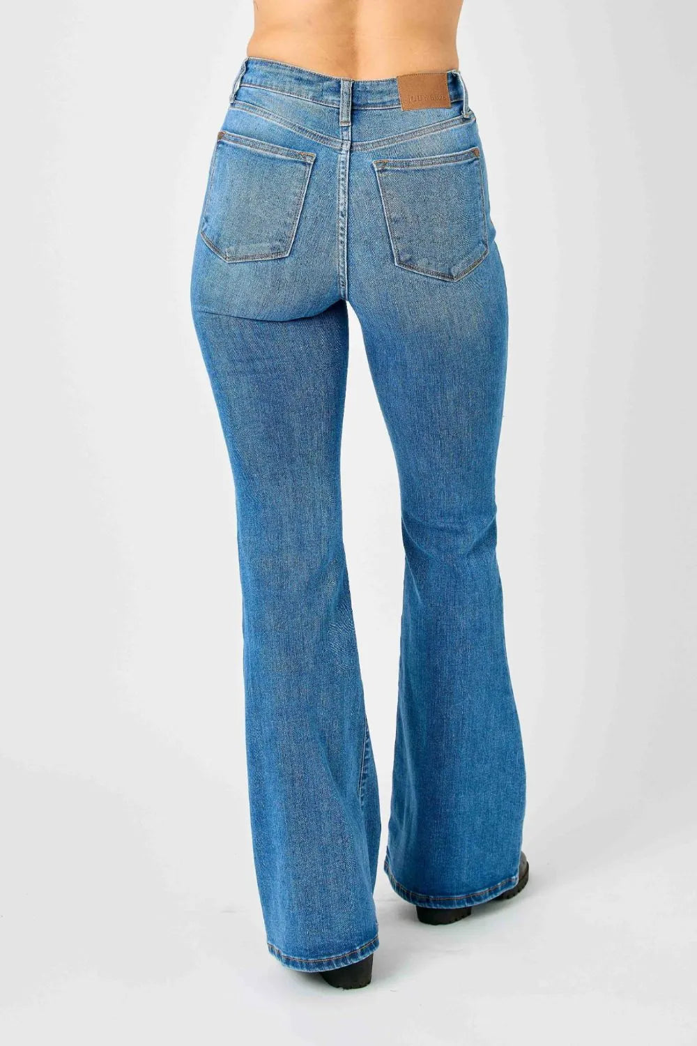 Judy Blue Full Size High-Waisted Classic Flare Jeans Plus Size - cas7m