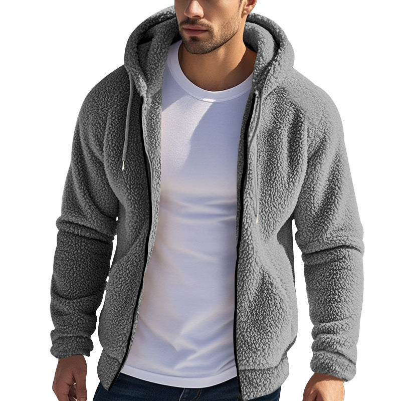 Loose Cardigan Casual Hooded Jacket Sweater Men - cas7m