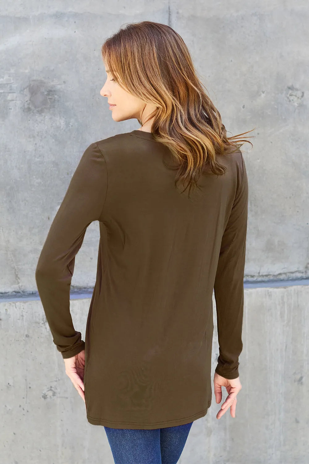 Basic Bae Full Size Round Neck Long Sleeve Top - cas7m