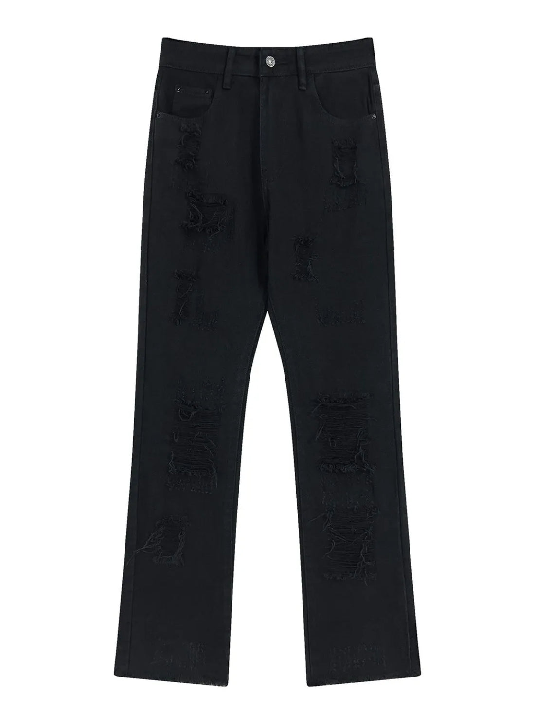 Men's Distressed Straight Leg Jeans - cas7m