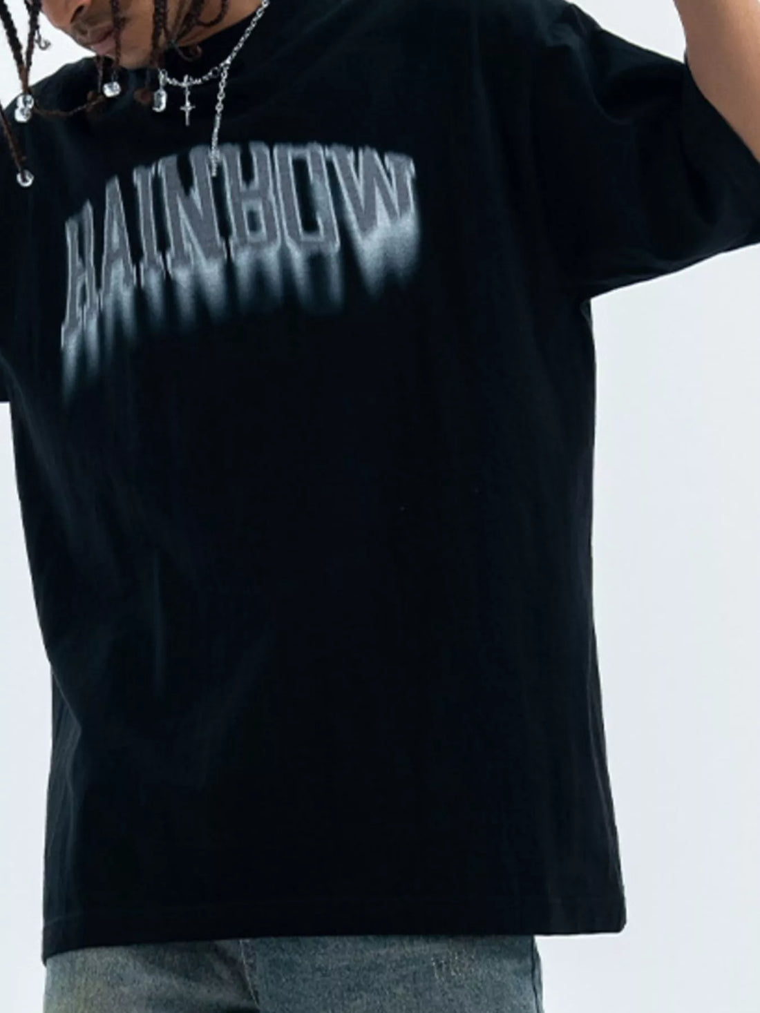 Men's Letter Round Neck Short Sleeve T-Shirt - cas7m
