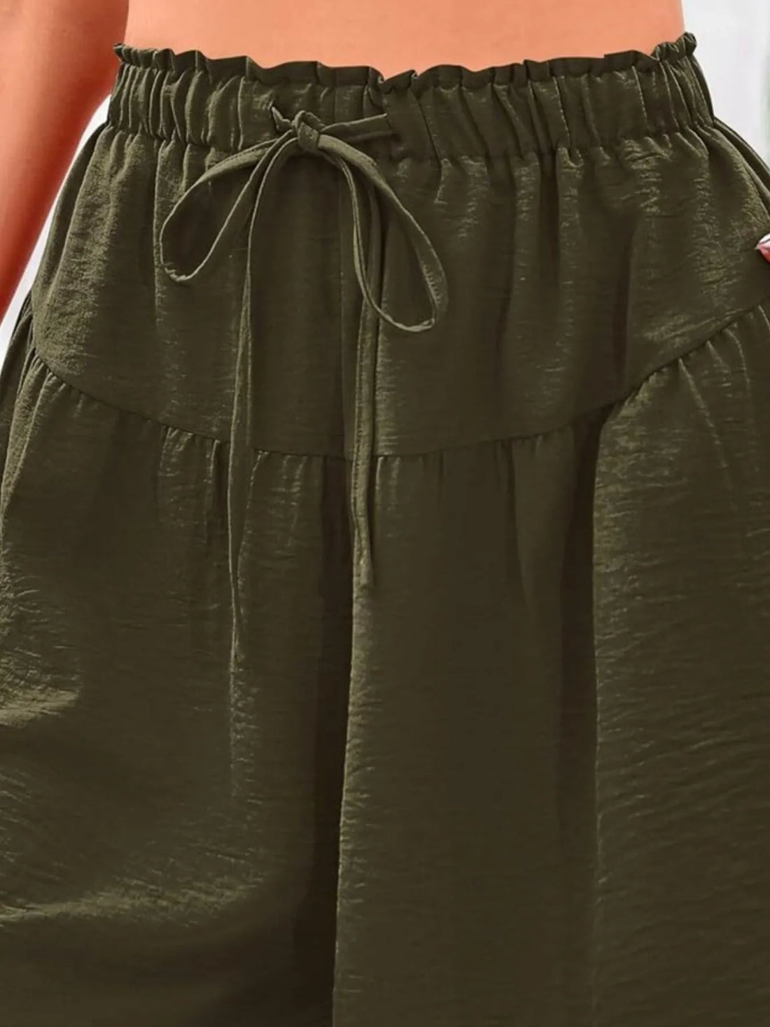 Full Size Casual Drawstring High Waist Relaxed Shorts Plus Size - cas7m