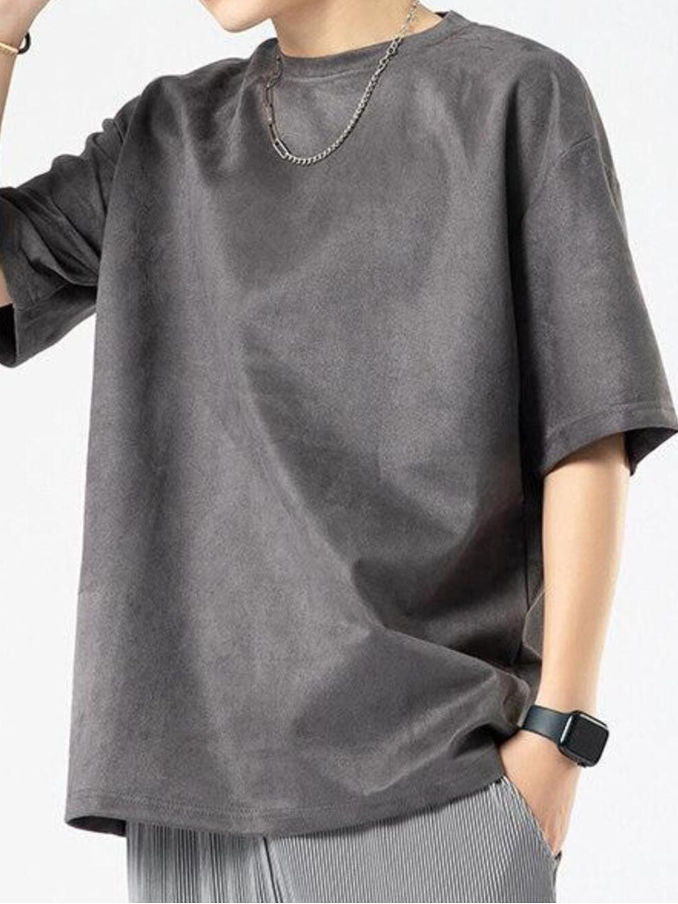 Men's Plus Size Oversized Casual T-Shirt - cas7m