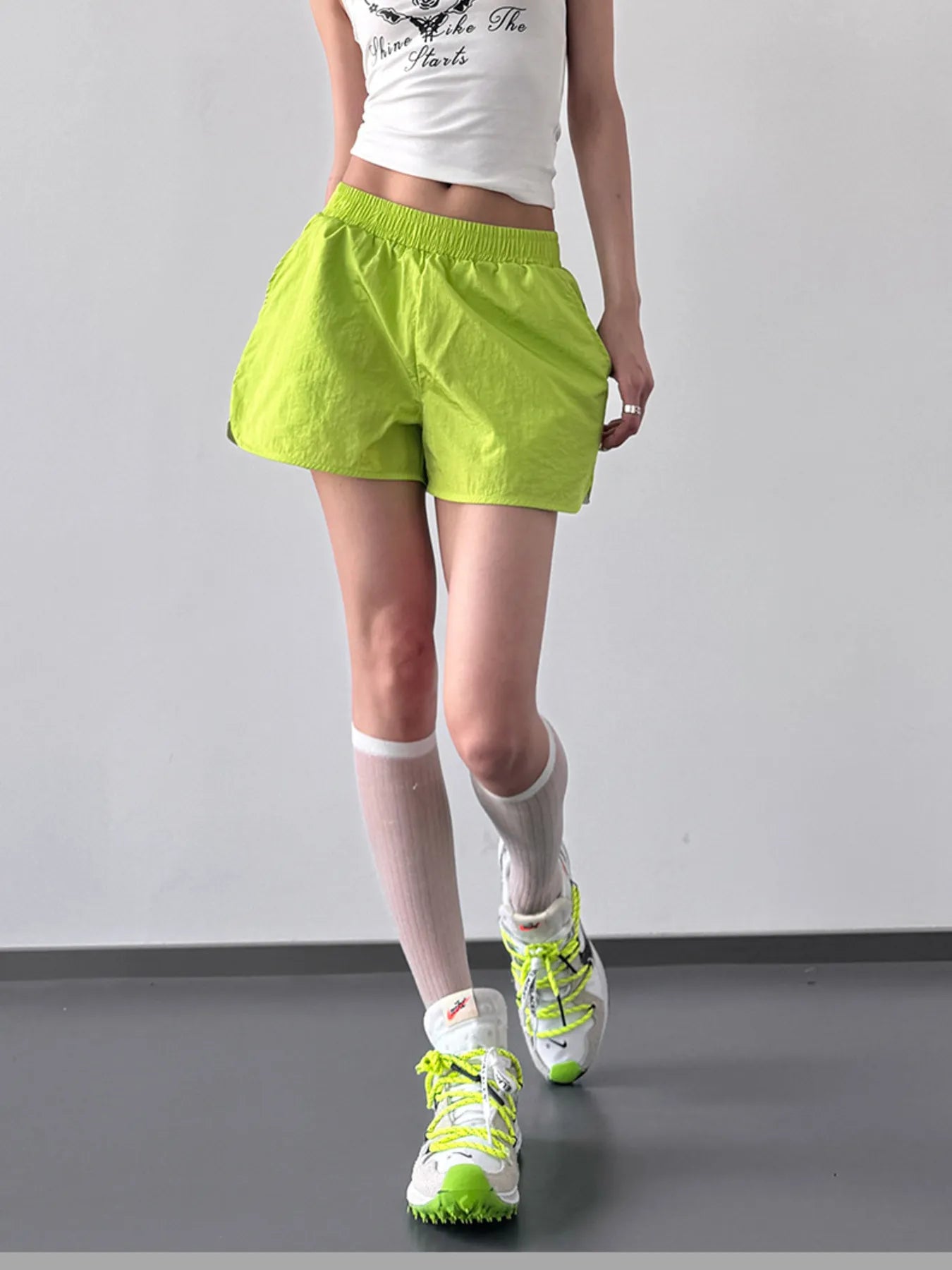 Elastic Waist Active Shorts - cas7m