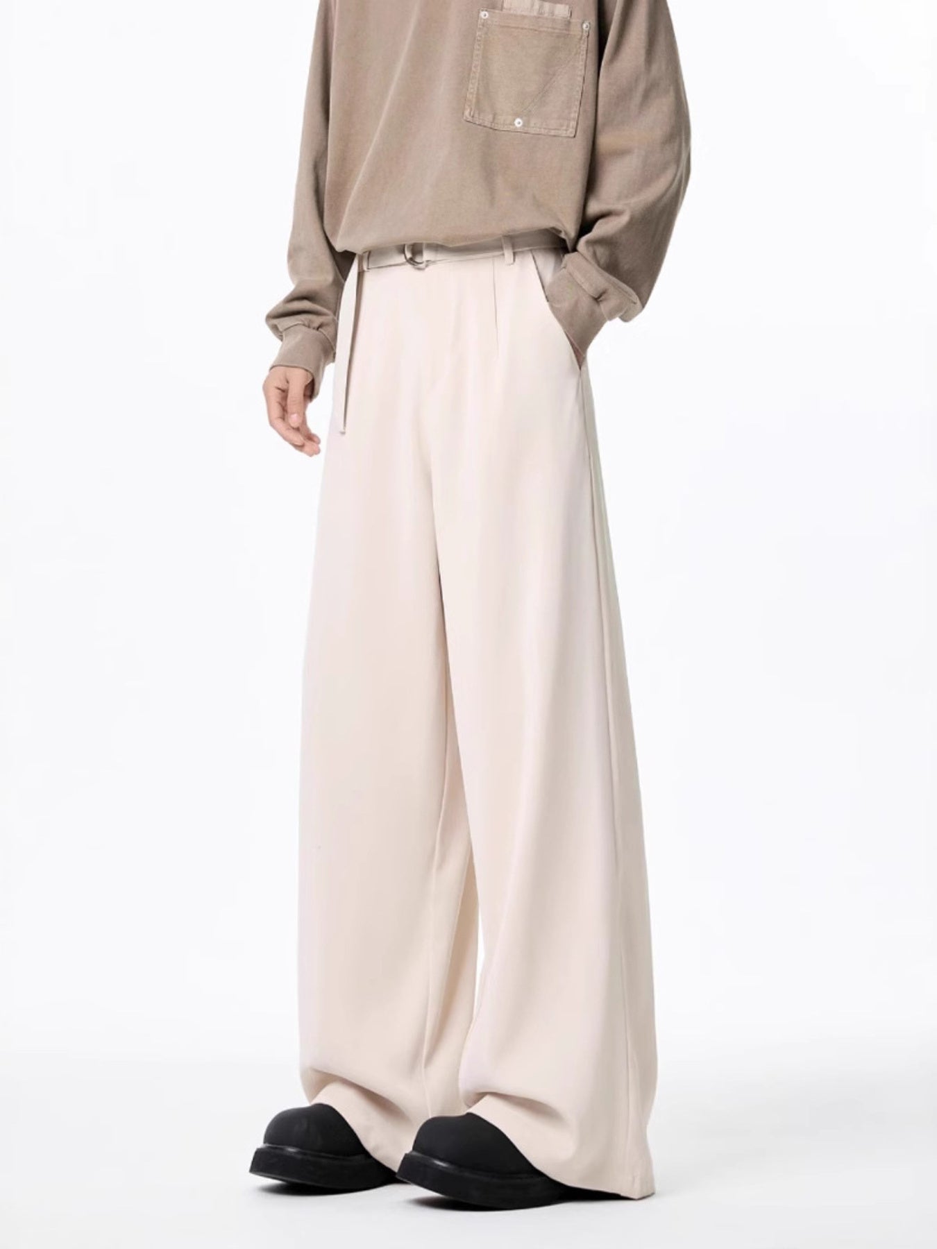 Men's Plus Size Wide Leg Casual Pants - cas7m