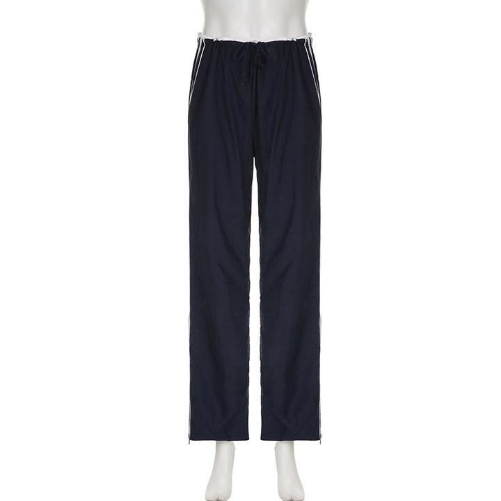 Striped Sports Pants Women Baggy Casual Classic Track Sweatpants Trousers - cas7m