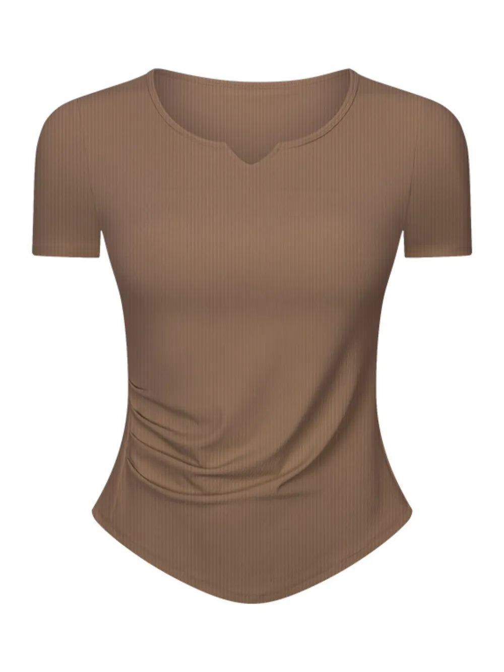 Millennia Notched Short Sleeve Active T-Shirt - cas7m
