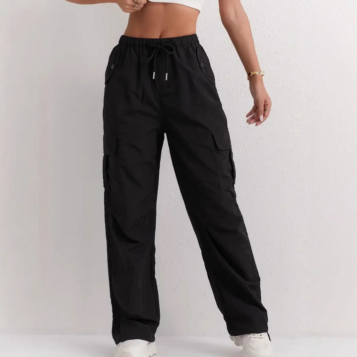 High Waist Drooping Quick-drying Leisure Wide Leg Track Pants - cas7m