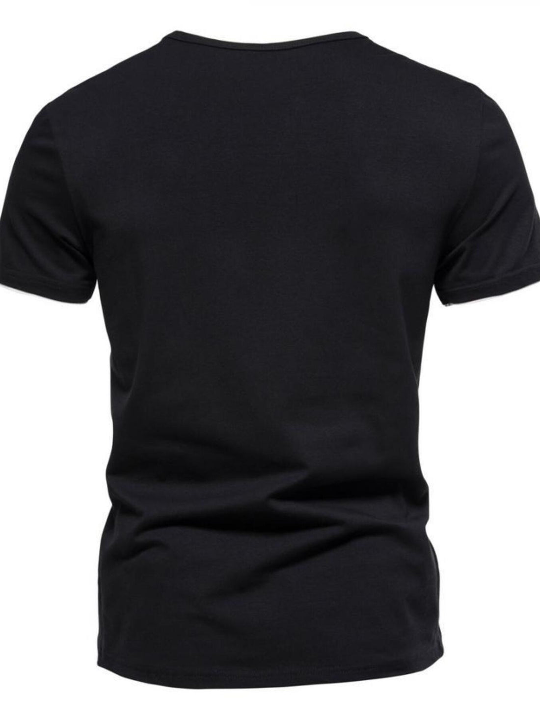 Men's Plus Size Slim Fit Notched Casual T-Shirt - cas7m
