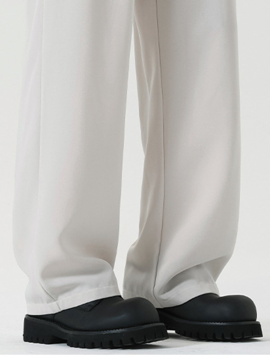 Men's Plus Size Wide Leg Pleated Dress Pants - cas7m
