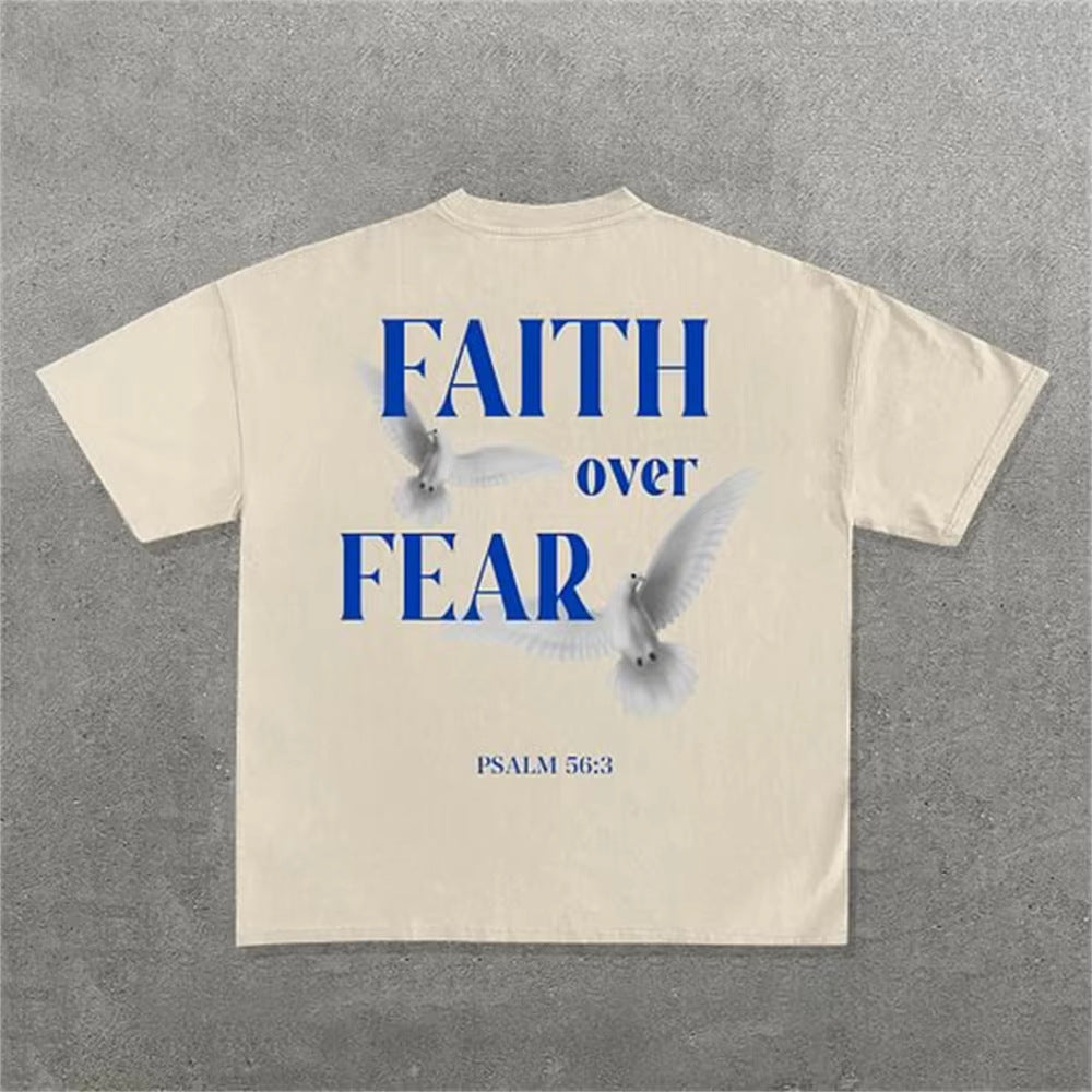 Personality Letter Pattern Oversized T-shirt Men - cas7m