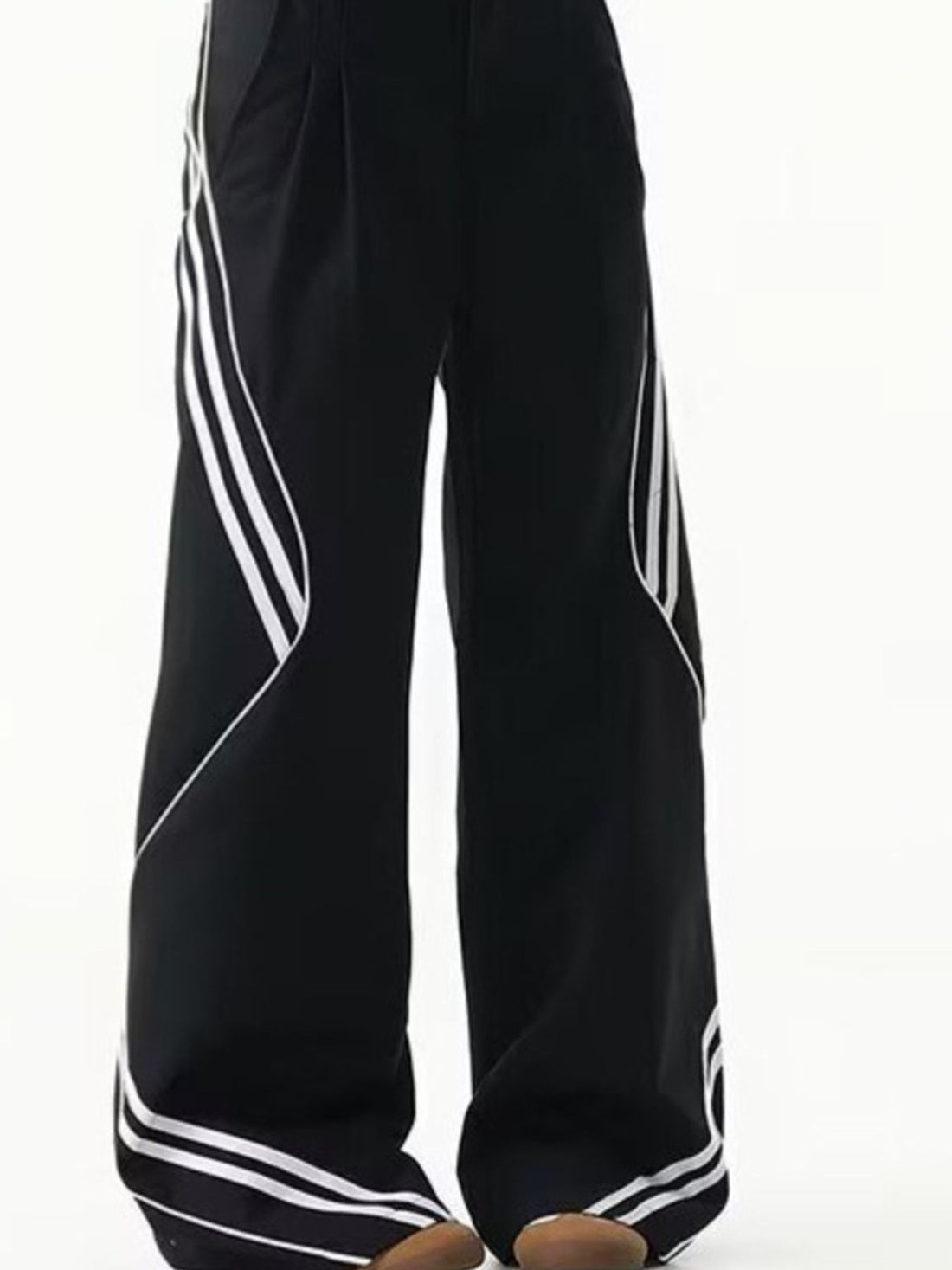 Men's Plus Size Striped Wide Leg Pants - cas7m
