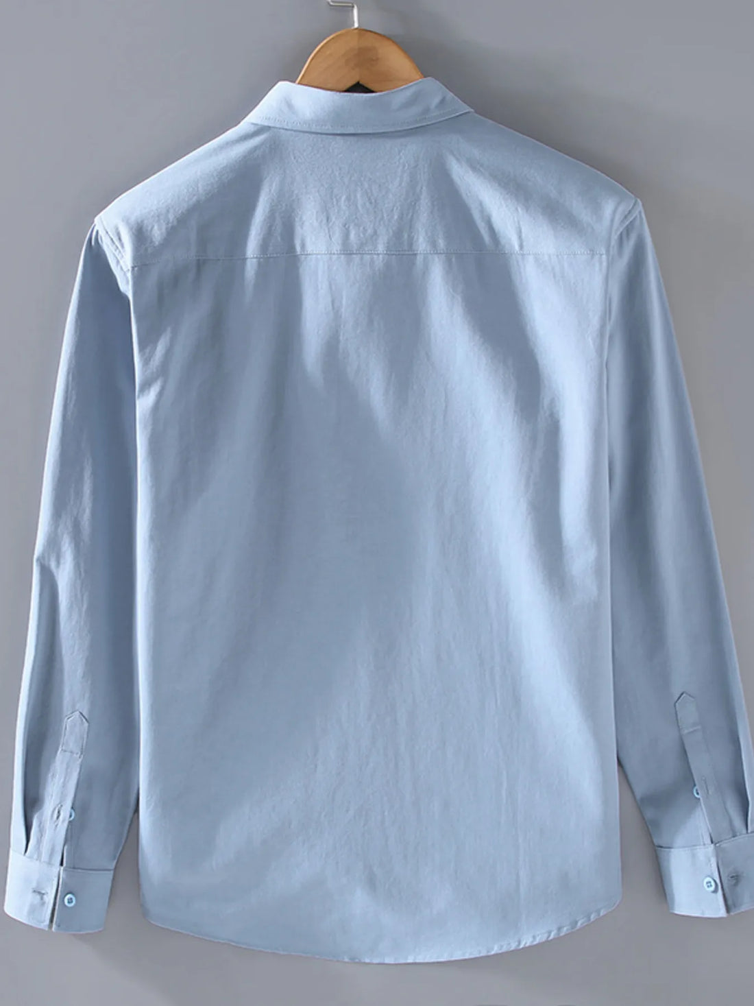 Men's Plus Size Long Sleeve Button-Up Shirt - cas7m