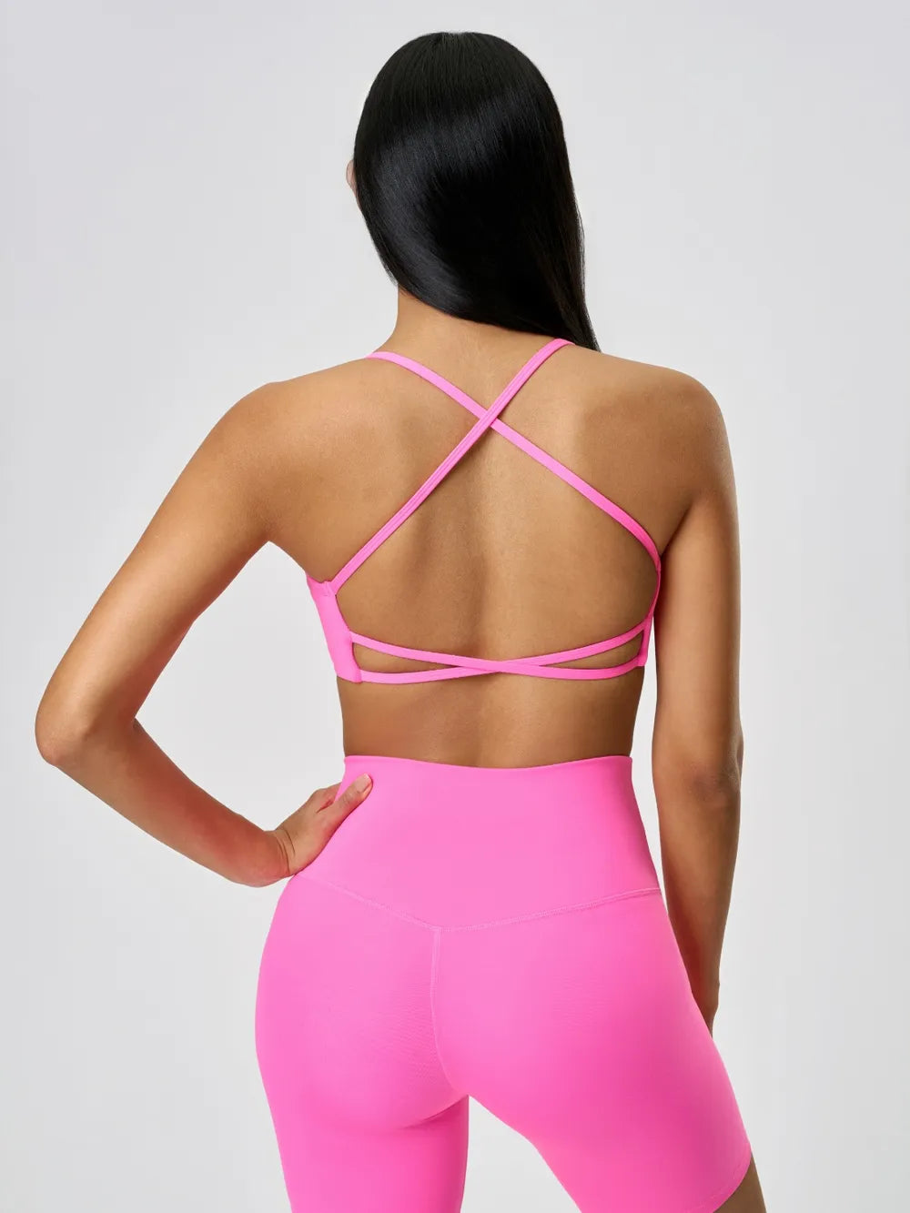 Millennia Crisscross Back Scoop Neck Active Cami with Detachable Chest Pads - cas7m