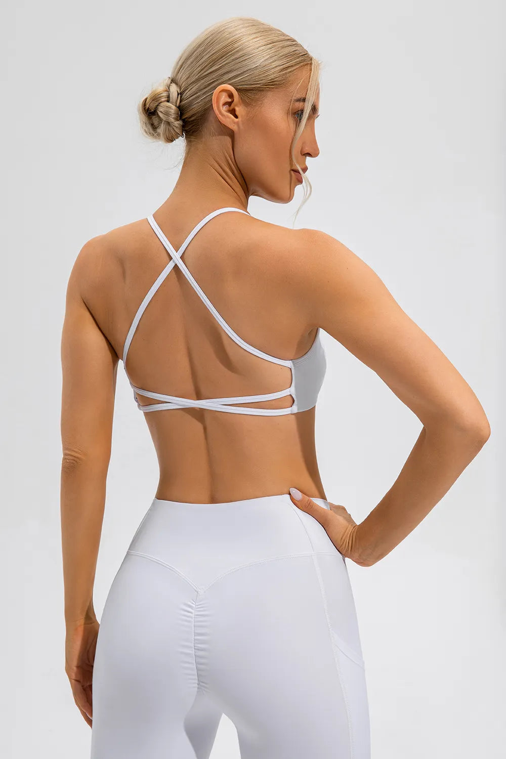 Crisscross Spaghetti Strap Active Cami - cas7m