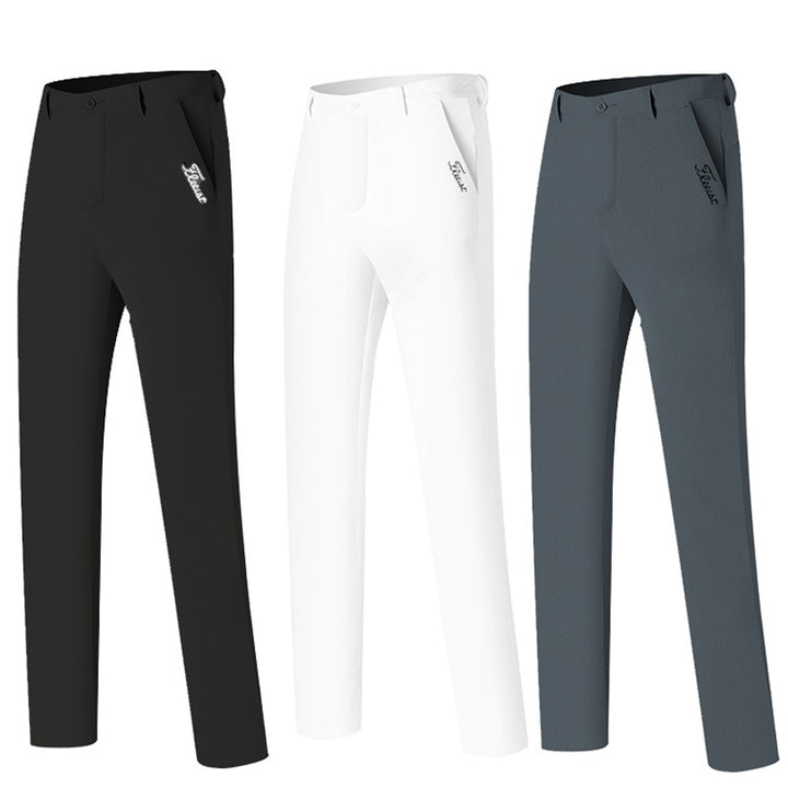 Golf Trousers Thin Quick-drying Non-iron Pants Men's Sports Elastic Shorts Clothing - cas7m