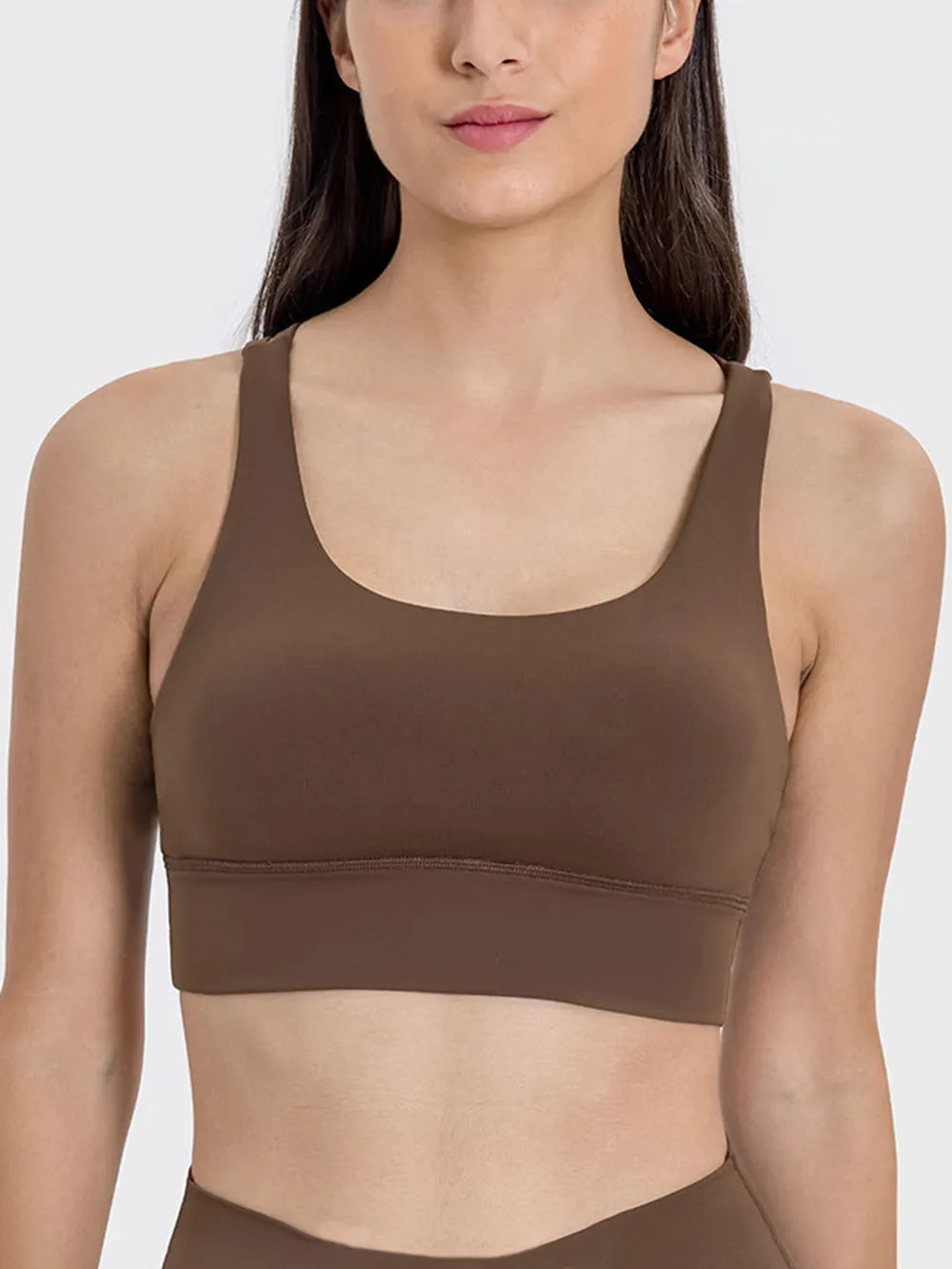 Millennia Crisscross Scoop Neck Active Tank - cas7m