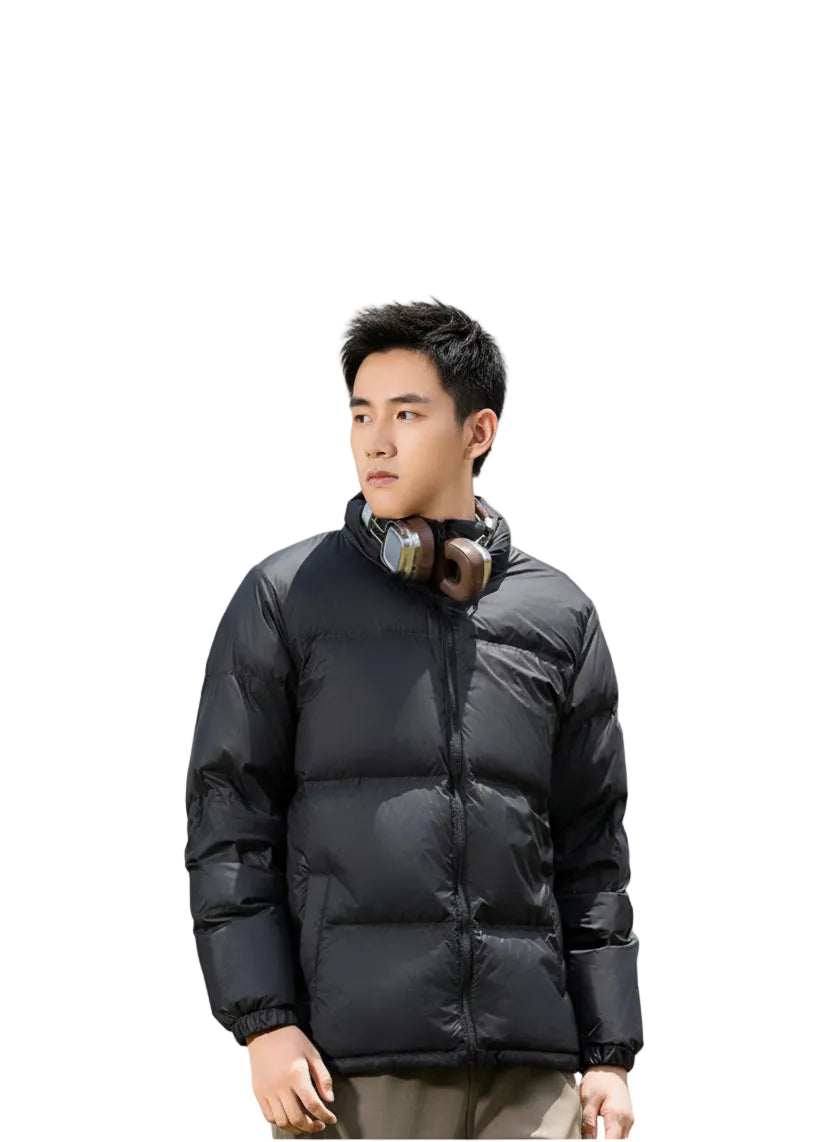 Men's Full Size Lightweight Packable Zip Up Puffer Jacket Plus Size - cas7m