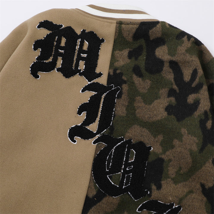 Niche Patchwork Camouflage Baseball Uniform Men's - cas7m