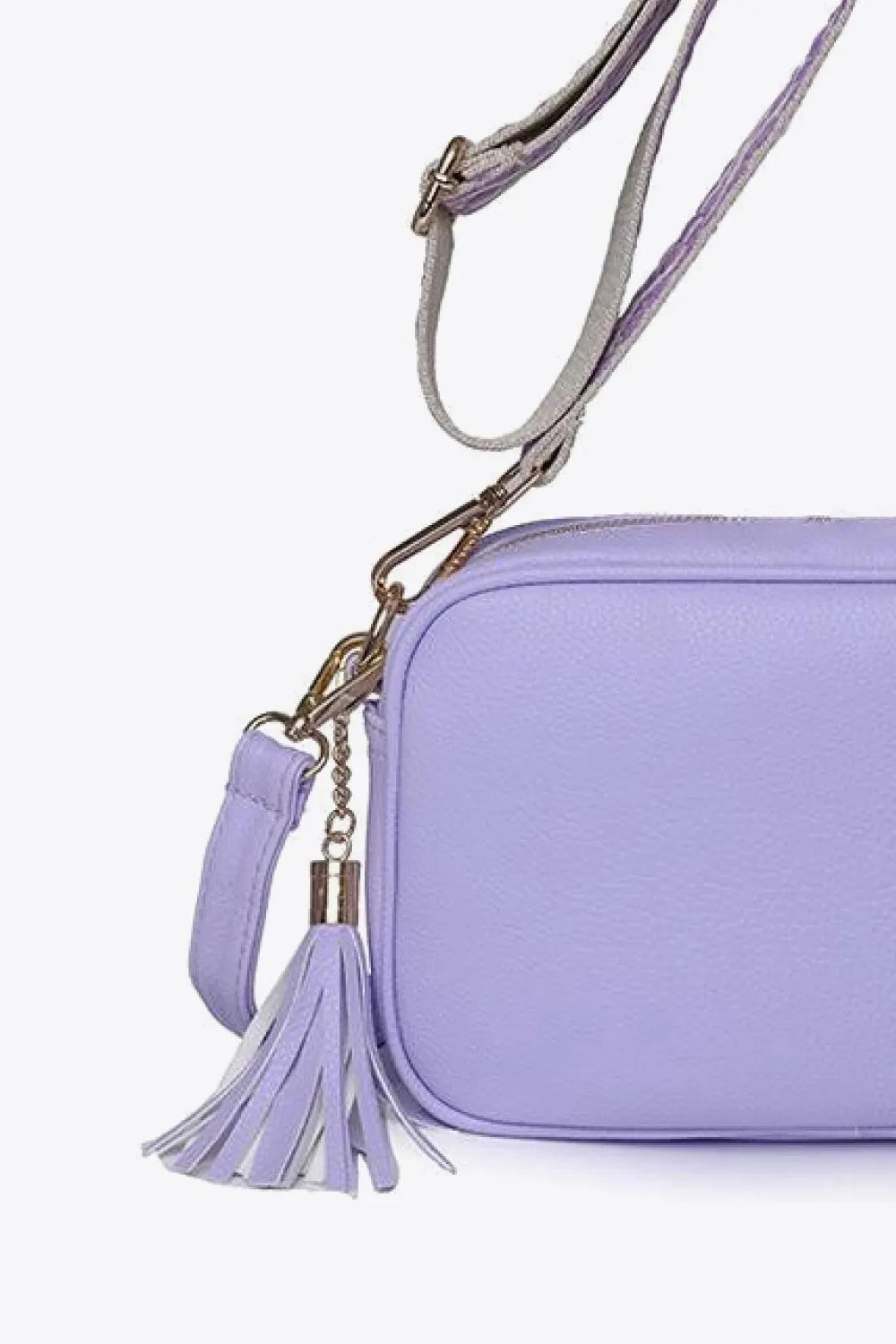 PU Leather Tassel Crossbody Bag - cas7m