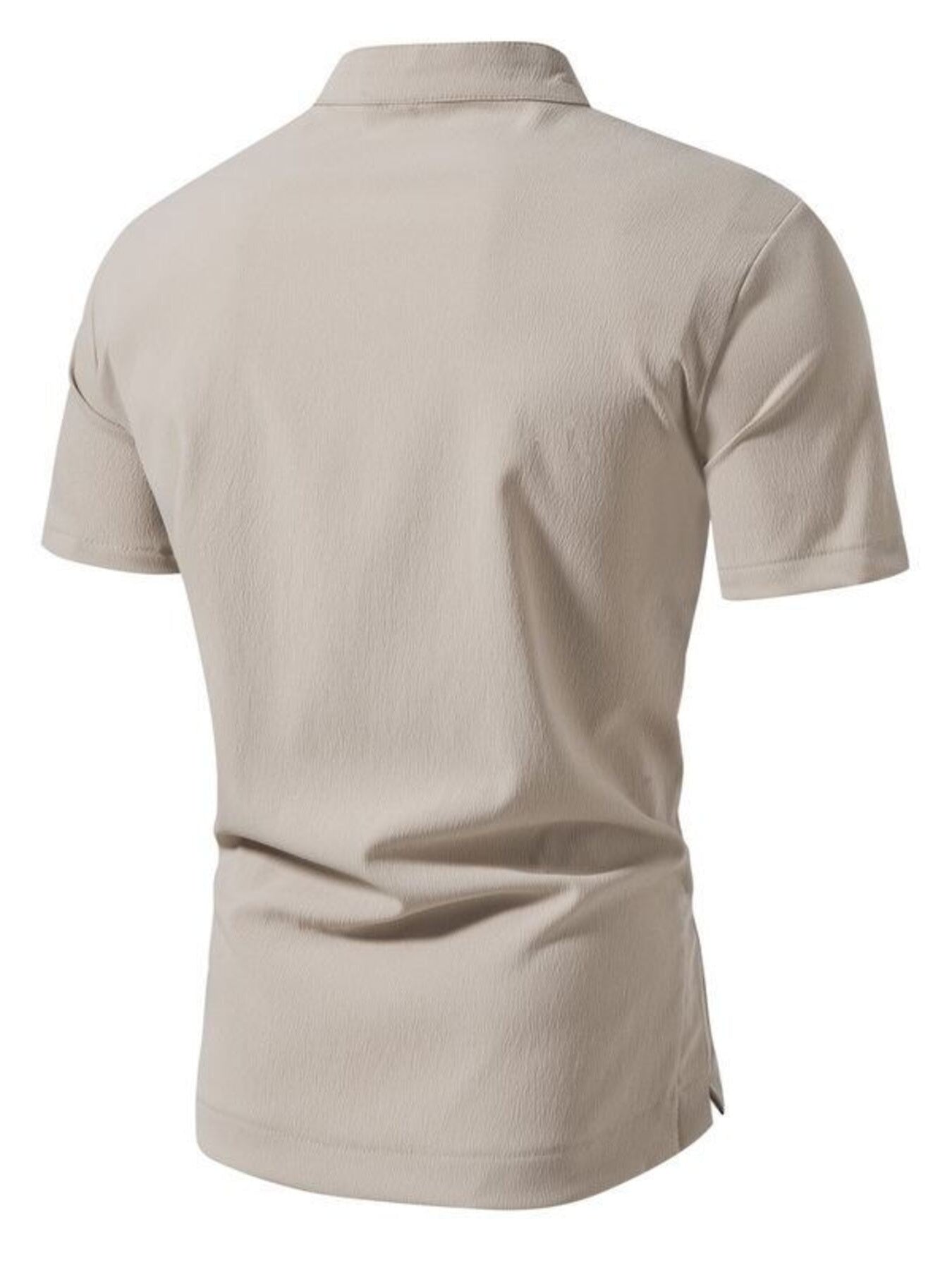 Men's Plus Size Button Detail Short Sleeve Shirt - cas7m