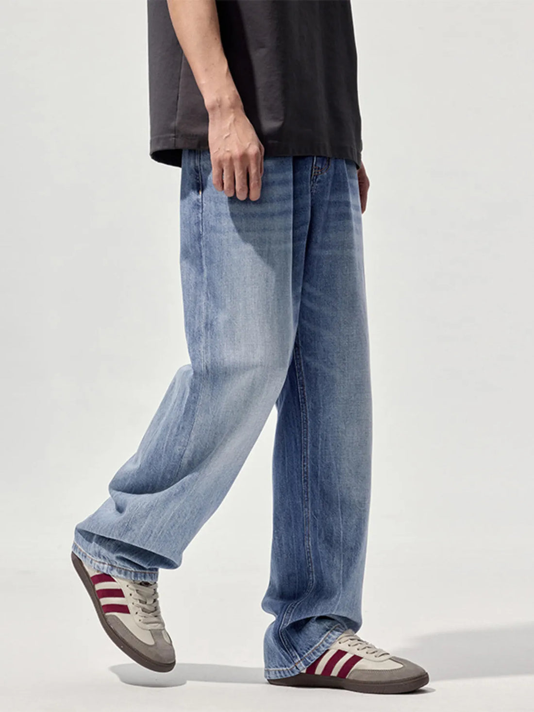 Men's Wide-Leg Relaxed Fit Jeans - cas7m