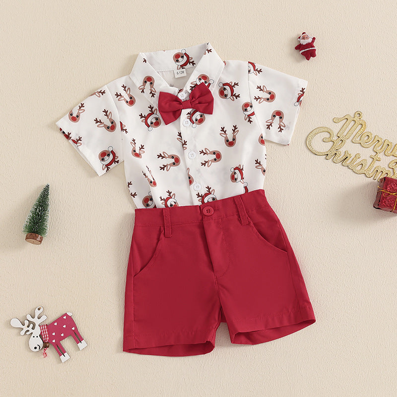 Short-sleeved Shirt And Shorts Two-piece Suit - cas7m