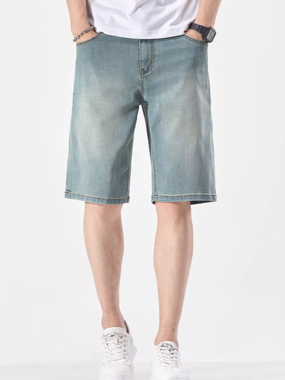 Men's Wash Casual Denim Shorts - cas7m