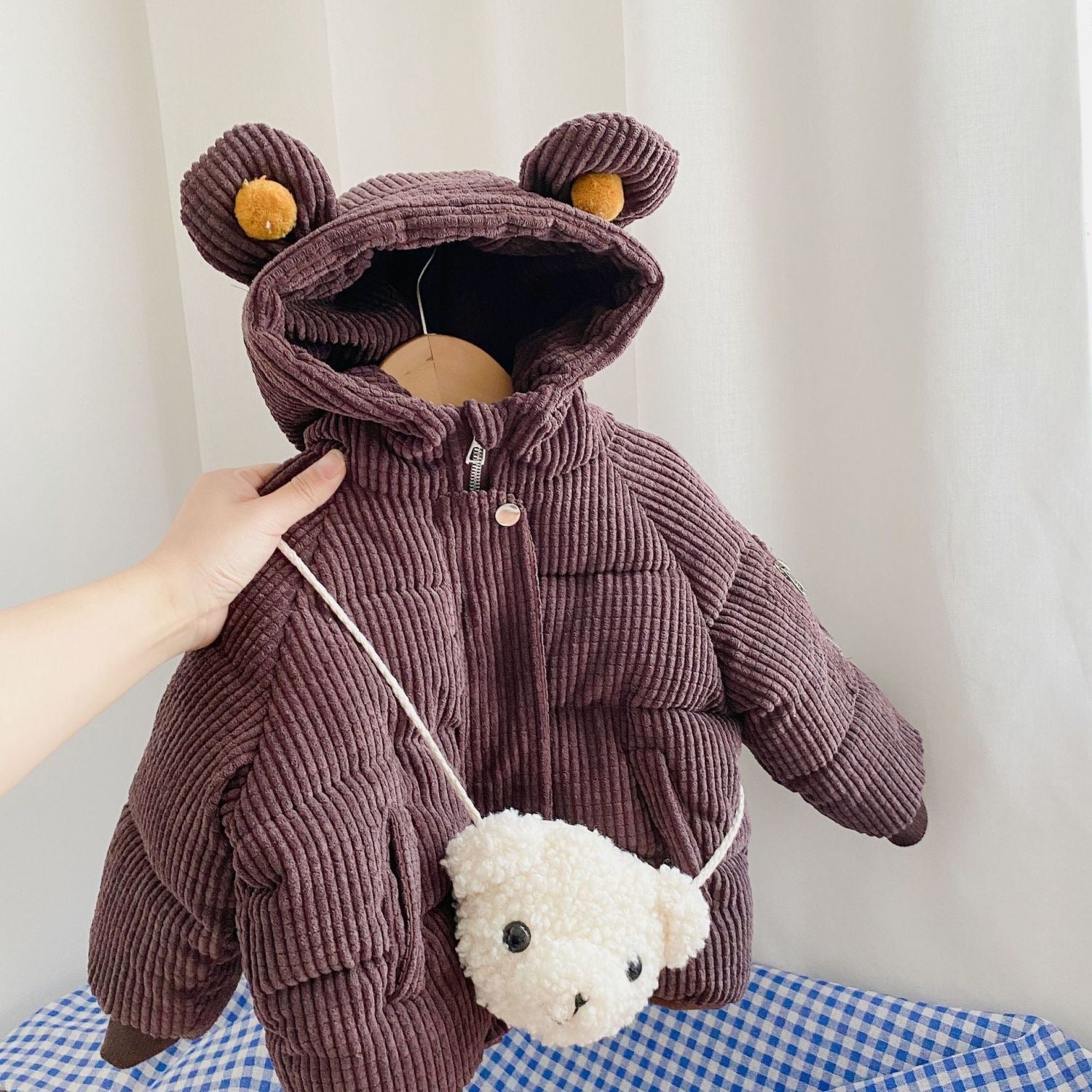 Boy Cute Cartoon Cotton Cloth Hooded Short - cas7m
