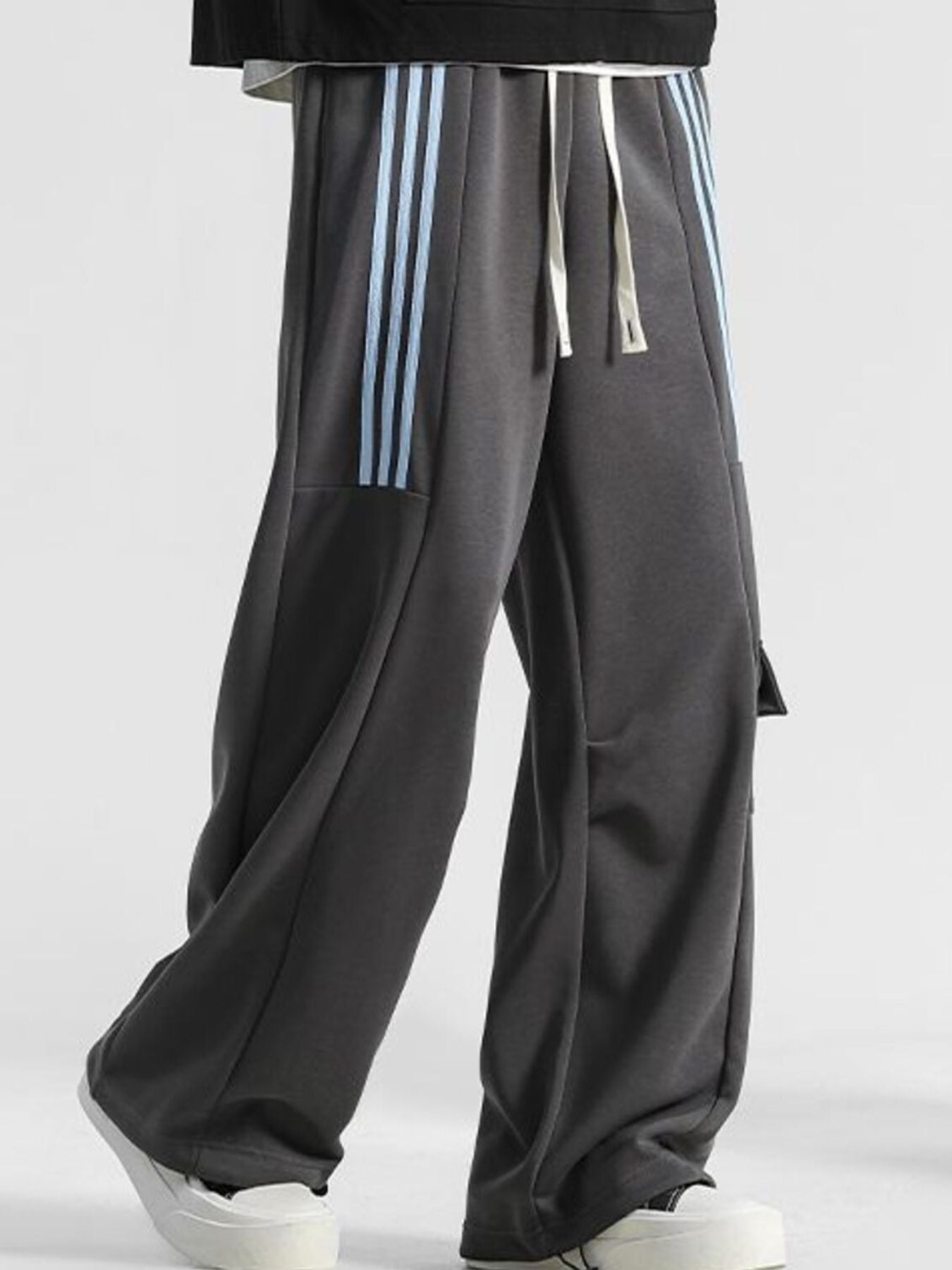 Men's Plus Size Striped Loose-Fit Casual Pants - cas7m