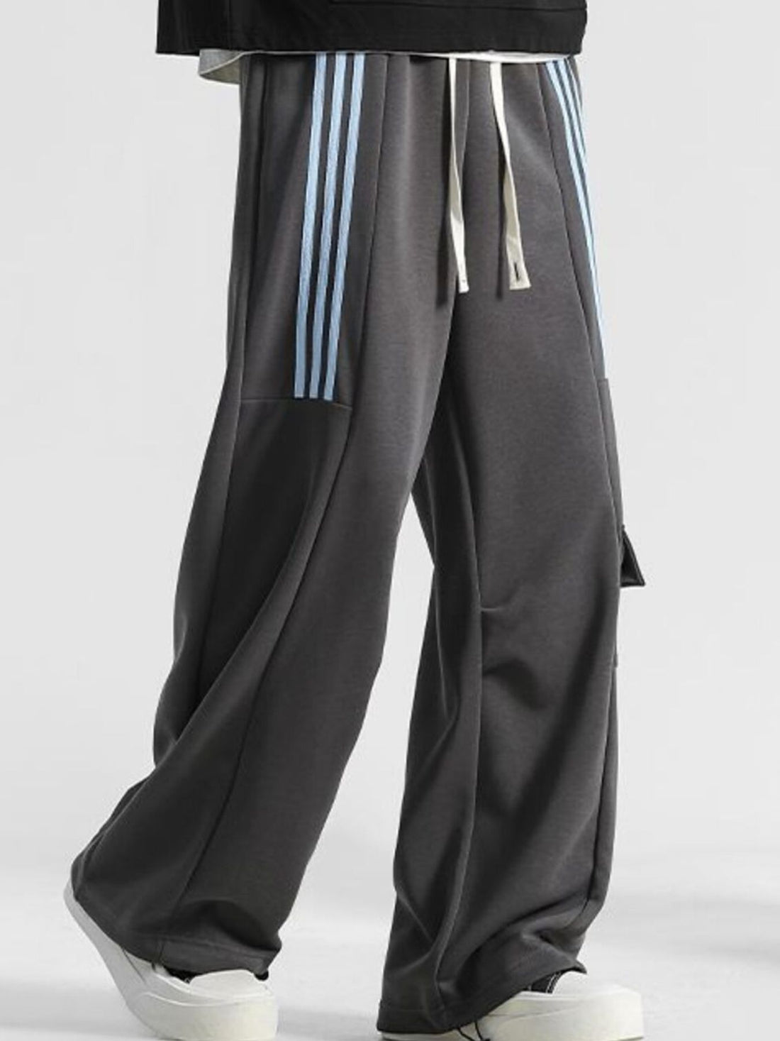 Men's Plus Size Striped Loose-Fit Casual Pants - cas7m